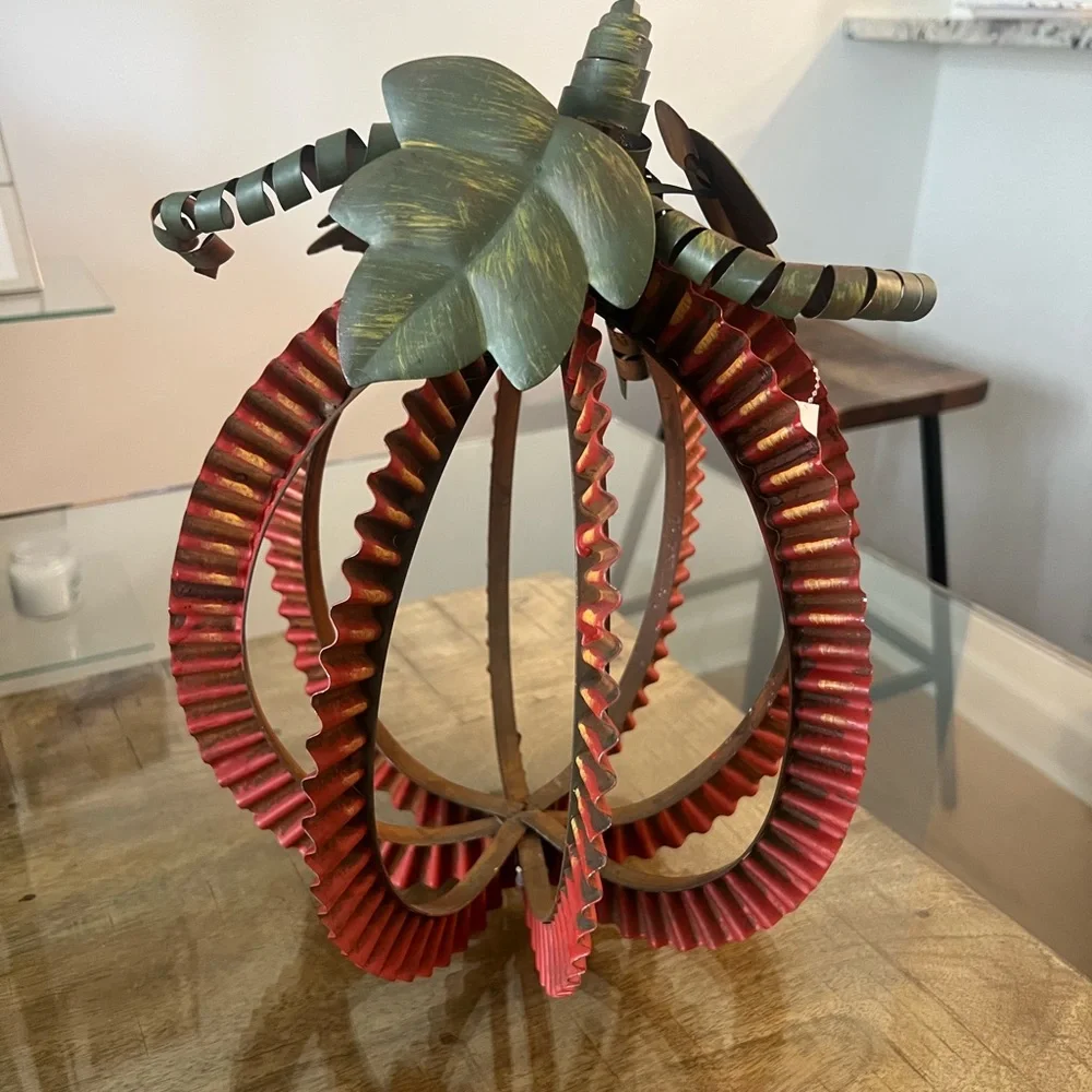 Fall pumpkin metal decor Halloween